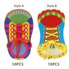 10 Pieces Baby Busy Board Montessori Toy Tie Shoelaces Toddlers Learning Cognitive