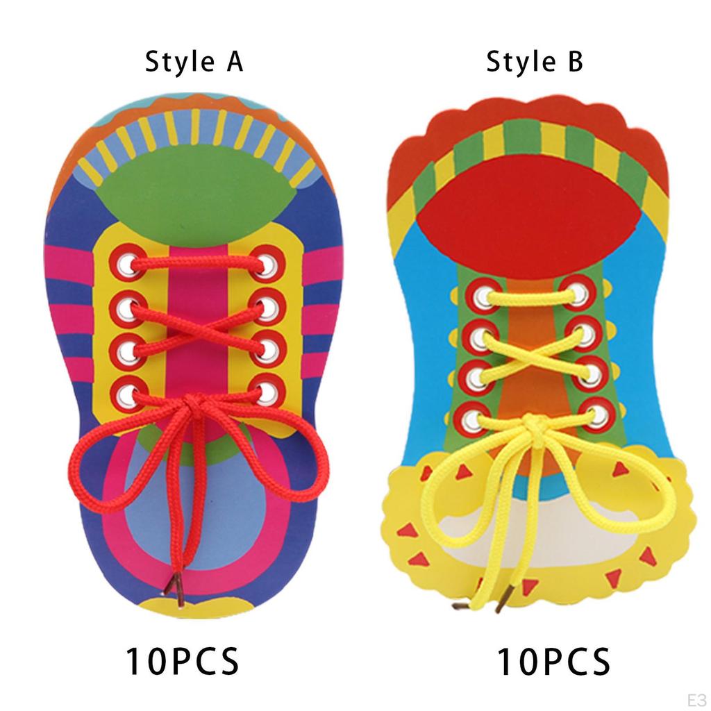10 Pieces Baby Busy Board Montessori Toy Tie Shoelaces Toddlers Learning Cognitive