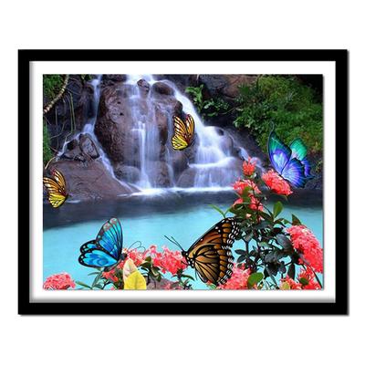 Ricamo Diamante Cascata Pittura Diamante Punto Croce Farfalla Trapano Completo Decorazione Kit Fai da Te