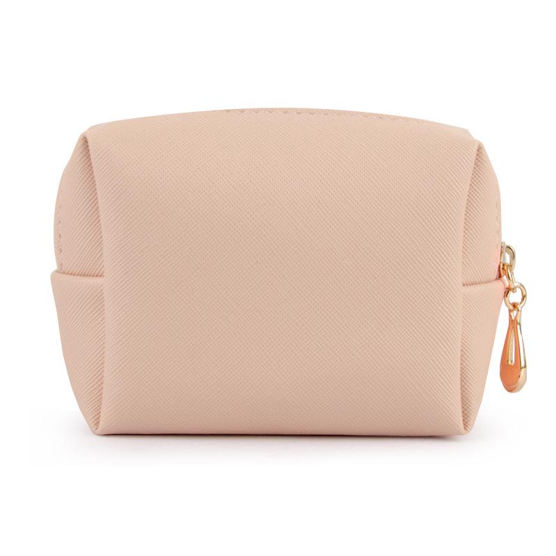 

Waterproof PU Portable Cosmetic Bag - Cute Handheld Square Travel Toiletry Case for Ladies