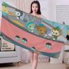 Pink The Octonauts Cartoon Printed Bath Towel Microfiber Soft Absorbing Breathable For Girl Kids Decorative Cartoon Beach Towel