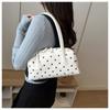 Simple Polka Dot Casual Shoulder Handbag Bowling Commuter Underarm Tote Bag