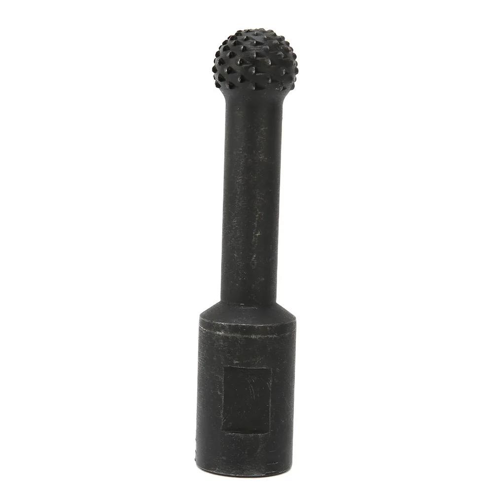 

Heavy-Duty Carbon Steel Ball Gouge 5/8-11 Threads Black Sphere Rotary Burr Abrasive Teeth Spherical Grinding Head Wood Carving