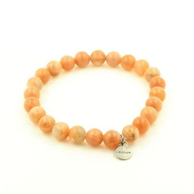 Stones and Minerals. African Sunstone Beads Bracelet 7A Quality 8 Mm. Made In France. Customizable Size.