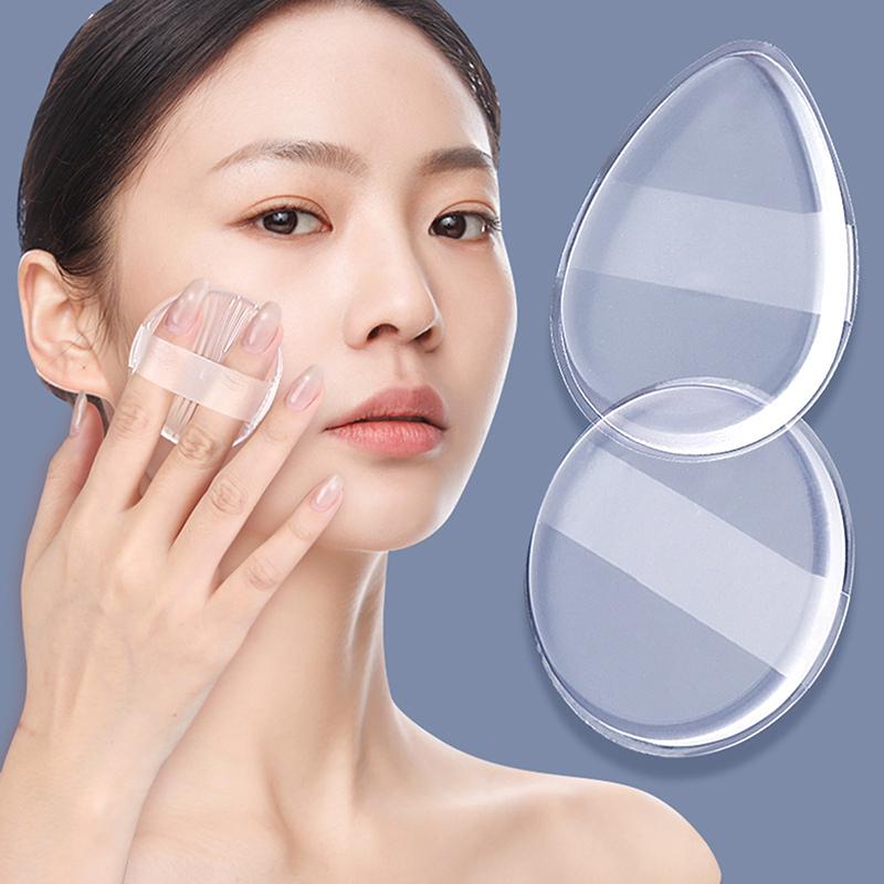 Soft Pu Powder Puff Circular Water Drop Transparent For Cosmetic Face Foundation Bb Cream No Powder Eating Powder Makeup Tool