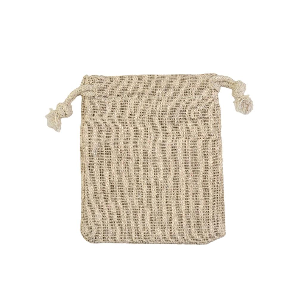 Drawstring Bags Small Linen Pouch Linen Color drawstring 50Pc hot Brand New