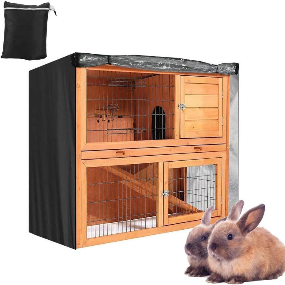 Waterproof Silver Double Layer Dust Cover for Rabbit Cage - 210D Oxford Cloth