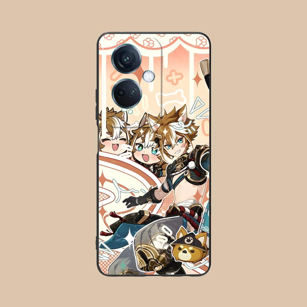 

Game GI Gorou Mobile Phone Case for OPPO Reno 14 13 12 11 10 9 8 7 6 5 F T Pro 5G Colorful Printing Cover Luxury Cover OPPO Reno5 5G