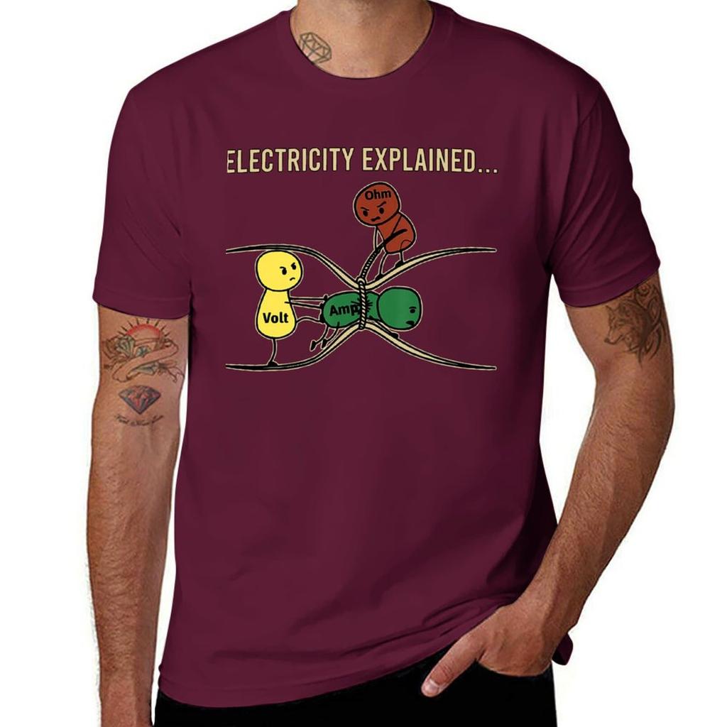 Electricity Explained 2 Tee Shirt T-Shirt Tees Sublime Cute Clothes Mens T Shirts Pack
