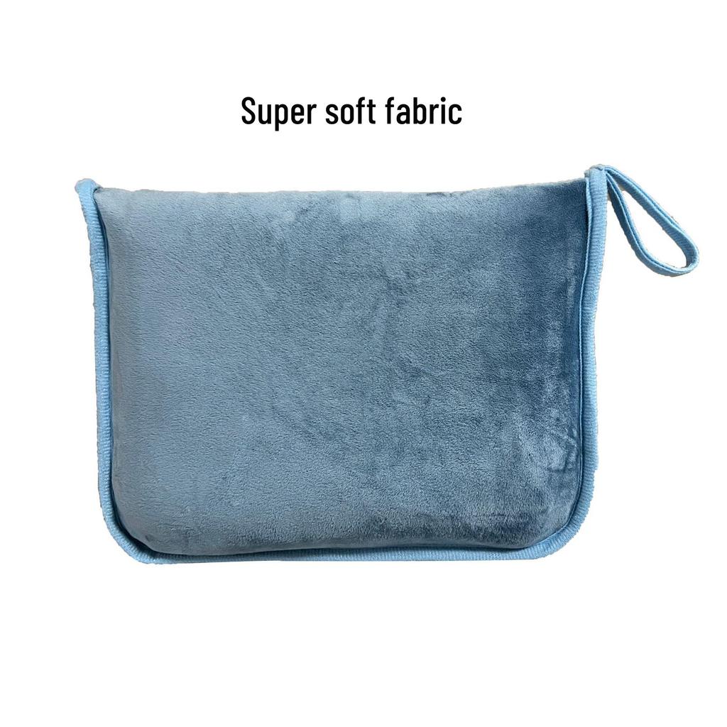 Pătură auto multifuncțională 2-în-1 din flanel și pernă cu logo și fermoar