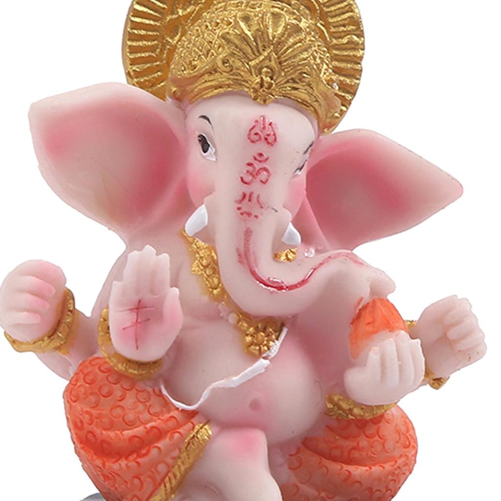 Hinduistický sloní bůh soška Malá soška Ganesha Náboženská figurka Náboženská socha pro chrámový obchod Stolní dekorace do kanceláře