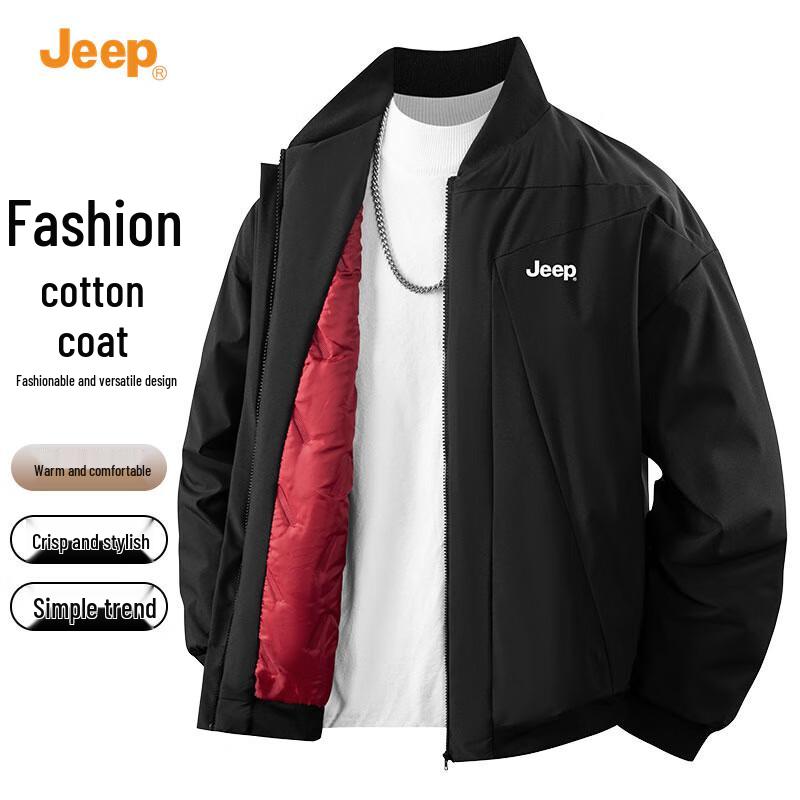 

JEEP Men s 2025 Winter Baseball Collar Thickened Padded Jacket 3XL