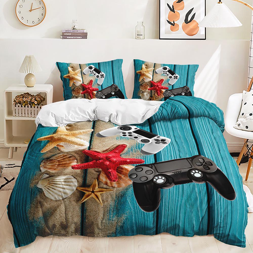 Grenzüberschreitendes Gaming-Controller-Bettbezug-Set - 3-teilige Bettwäsche für Kinderzimmer (Europäischer/Amerikanischer Stil)