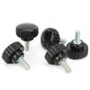 10Pcs Clamping Knob Jig Bolt Lathe Hand Grip Twist Nut Straight Thread Locking Handle M6x25x15