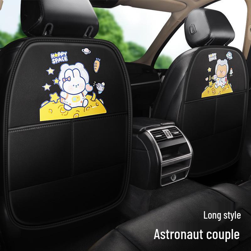 Upgraded Car Kick Mat & Back Seat Organizer for Child Seats