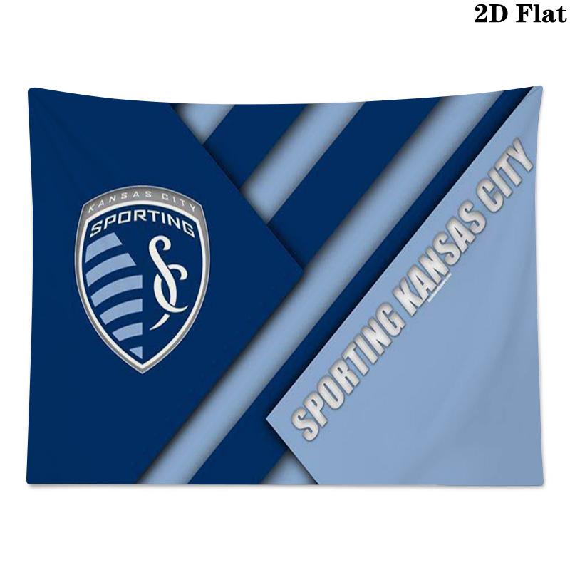 Sporting Kansas City Wall Tapestry Aesthetic Wall Hanging Printed Fabric Blanket Decorative Tapestries for Bedroom Living Room Home Decor