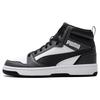 Rebound V6 392326-03 White/Black/Shadow Grey Unisex Mid-Top Retro Basketball Sneakers