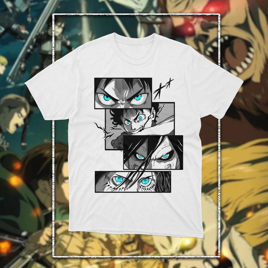 Attack On Titan Anime Graphic Men's T-Shirt Unisex O-Neck Cotton Short Sleeve Y2k Over Outdoor Fashion