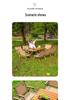 Reinforced Outdoor Folding Table and Chair Set with Roll-up Table
