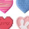 4Pcs Fridge Magnets Three-dimensional Heart-shaped Creative Styling Strong Adsorption Multiple Use Home Decor Lovely Color Heart Creative Magnetic