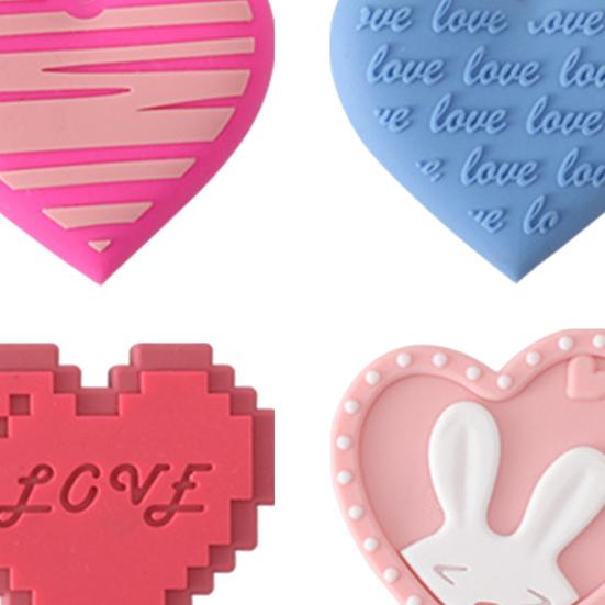 4Pcs Fridge Magnets Three-dimensional Heart-shaped Creative Styling Strong Adsorption Multiple Use Home Decor Lovely Color Heart Creative Magnetic