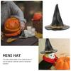 24pcs Creative Halloween Festival Atmosphere Rendering Home Mini Witch Hat Party Hat Dollhouse Scene Layout Decoration Props