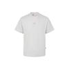 Li Ning Simple Versatile Solid Color Embroidered Casual T-Shirt Unisex Tops Flower-Gray Water-Drop-Gray AHSWD09-4