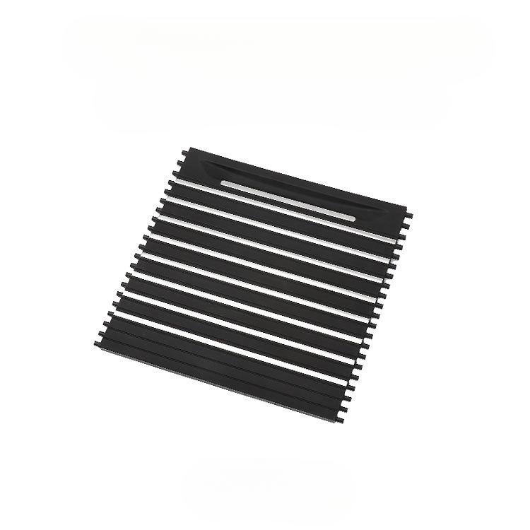 

51169251973 Car Interior Beverage Water Cup Holder Console Center Curtain Sliding Roller Blin for BMW X5 X6 F15 F16 2014-2018 Black & Chrome