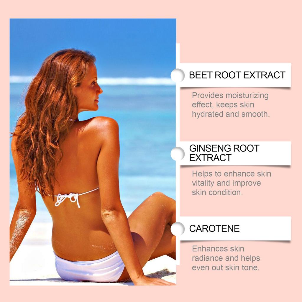 OceAura Herbal Self Tanning Essence Summer Beach Wheat Skin Moisturizing Body Serum