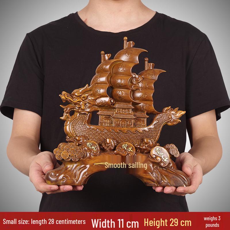 Гладкое плавание, Драконья лодка, Орнамент для привлечения богатства для офиса или домашнего декора