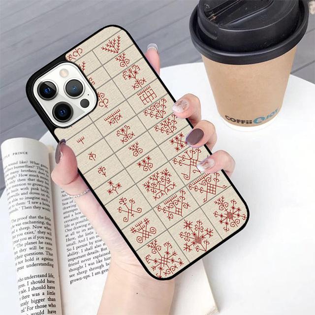 Autumu Latvian Ethnic Sun Tree Phone Case Cover for iPhone 17 Air 16 16e 15 12 11 13 14 Pro Max Apple Plus Coque
