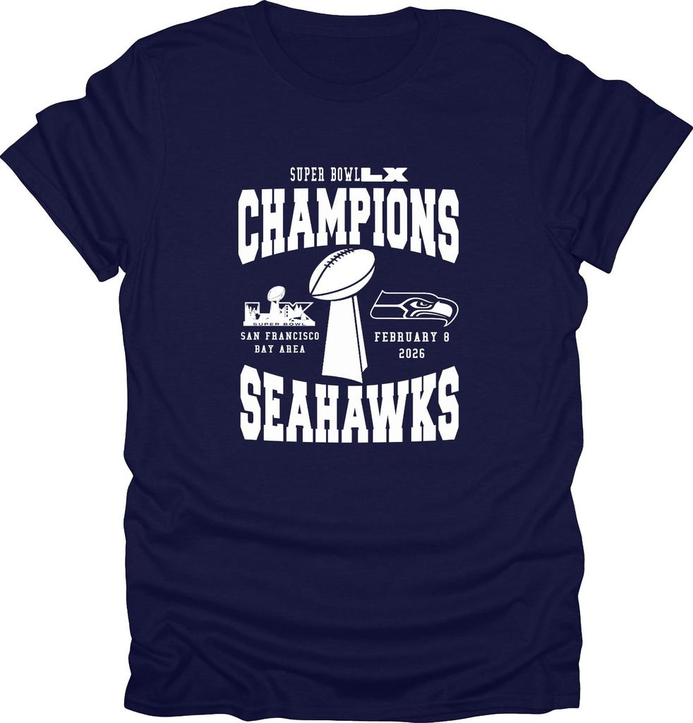 Seattle Super Bowl 2026 Champions T-shirt Seahawks Fan T-Shirt
