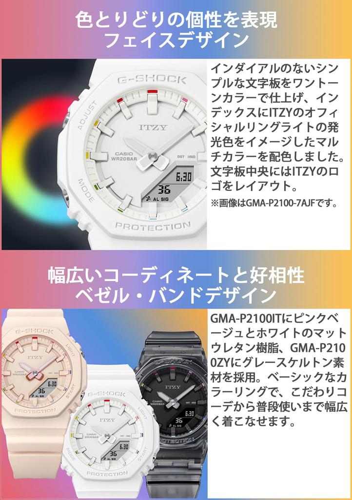 Uhr ITZY Kollaborationsmodell Beige Rosa [Casio] G-Shock GMA-P2100IT-4AJR Damen