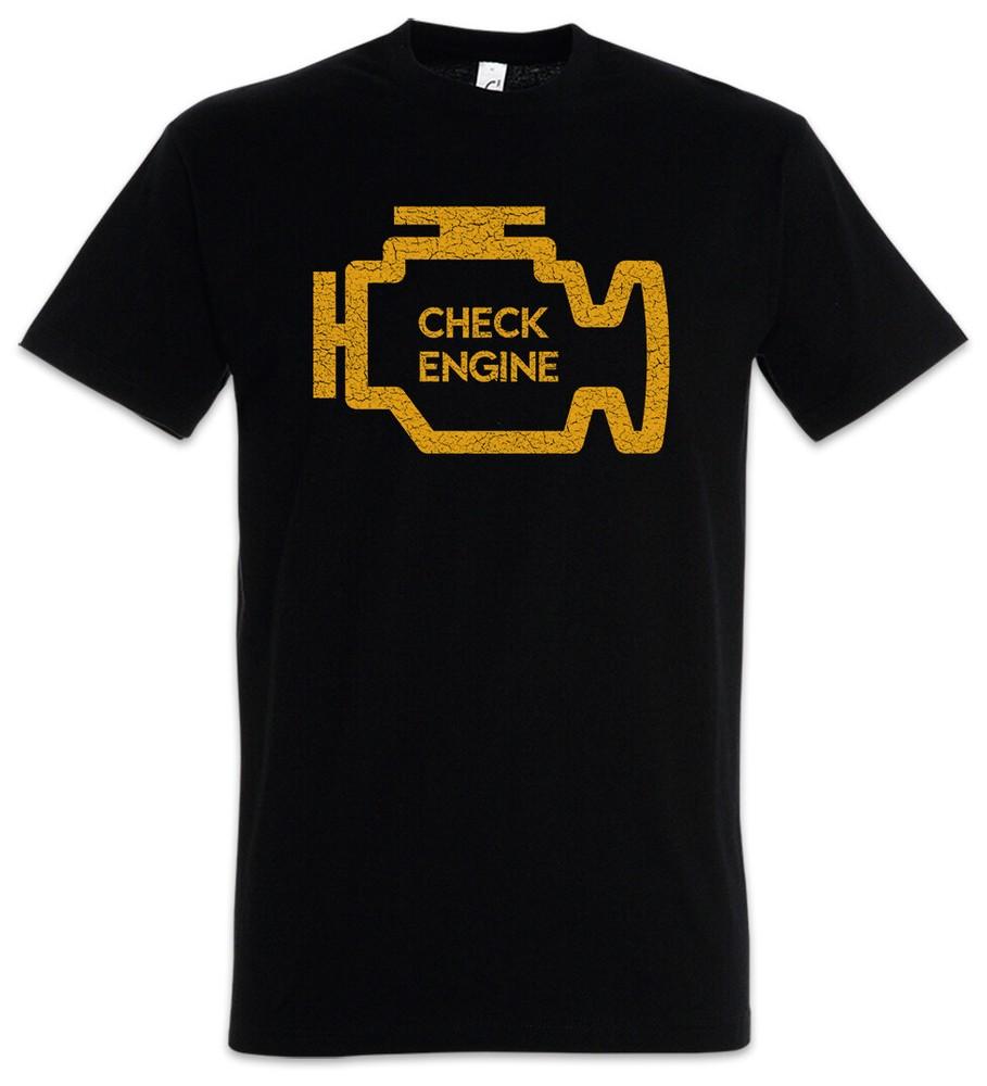 Check Engine Mens T-Shirt Race Racing Car Driver Racer Biker Driver Petrol