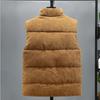 New Vest Jacket Autumn Winter Warm Coat Stand Collar Padded Waistcoat Corduroy Work Wear Male Clothes M-5XL Sleeveless Vest