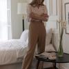 Nonlocal High Waist Loose-Fit Pants - Beige
