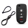 For Fiat Pulse 2023 Toro Cronos Argo 2024 4Button Silicone Keychain For Car Keys Case Remote Key Cover Accessories Holder Shell