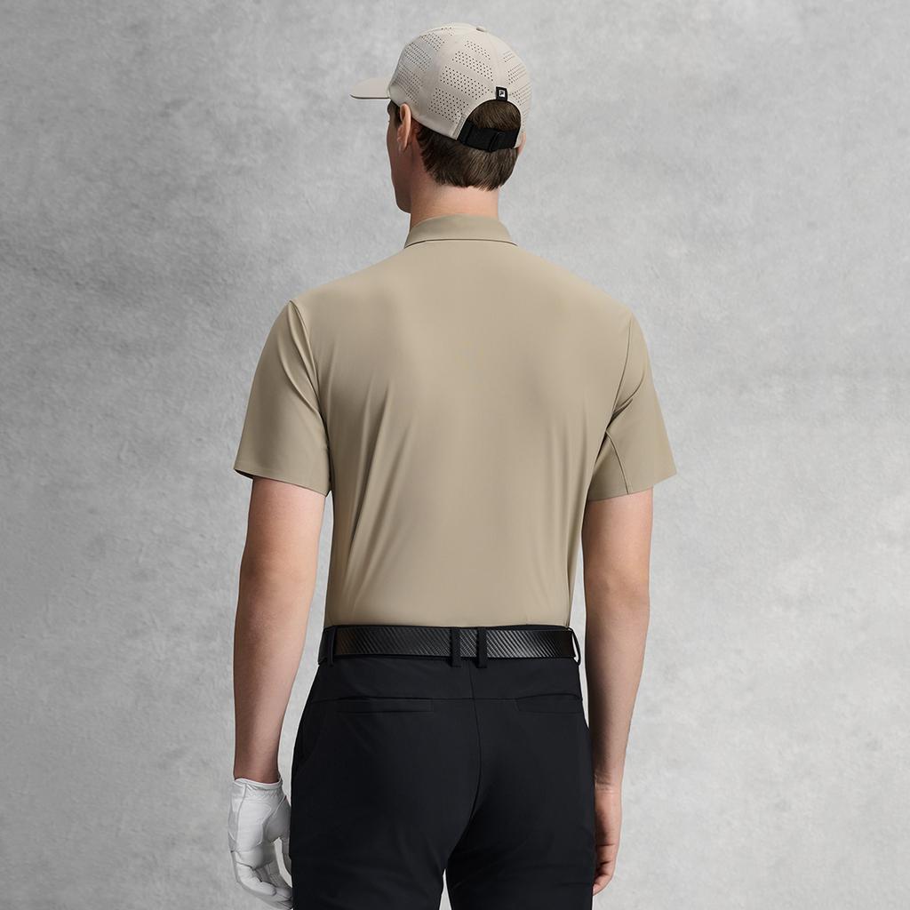FILA Golf Series Simple Solid Color Casual Cool Touch Polo Shirt Men tops Light-Rock-Gray A11M625156FGY