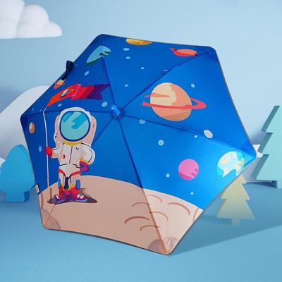 Red Leaf Kinder-Astronauten-Regenschirm mit geradem Griff