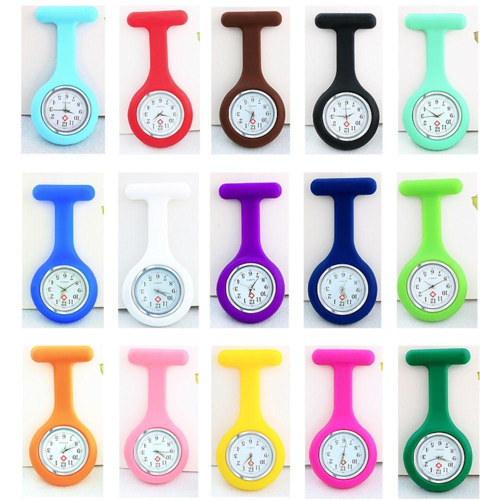 Colorful Health Pocket Watch Silicone Nurse Watches Nurse Silicone FOB Pocket Watches  Doctor