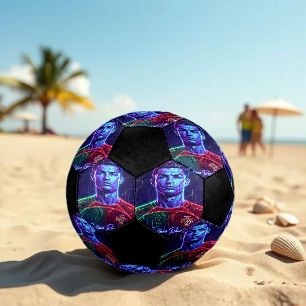 1pc CR7 Soccer Ball Size 5 Indoor Soccer Ball Fashion Colorful Backyard Game - Great For Sports Fans Gift HE22