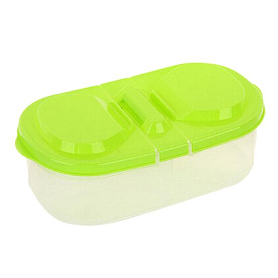 Герметичный контейнер для хранения продуктов с 2 отделениями, коробка для хранения закусок с крышкой, штабелируемый ящик для хранения фруктов для холодильника, кухонного шкафа, пикников