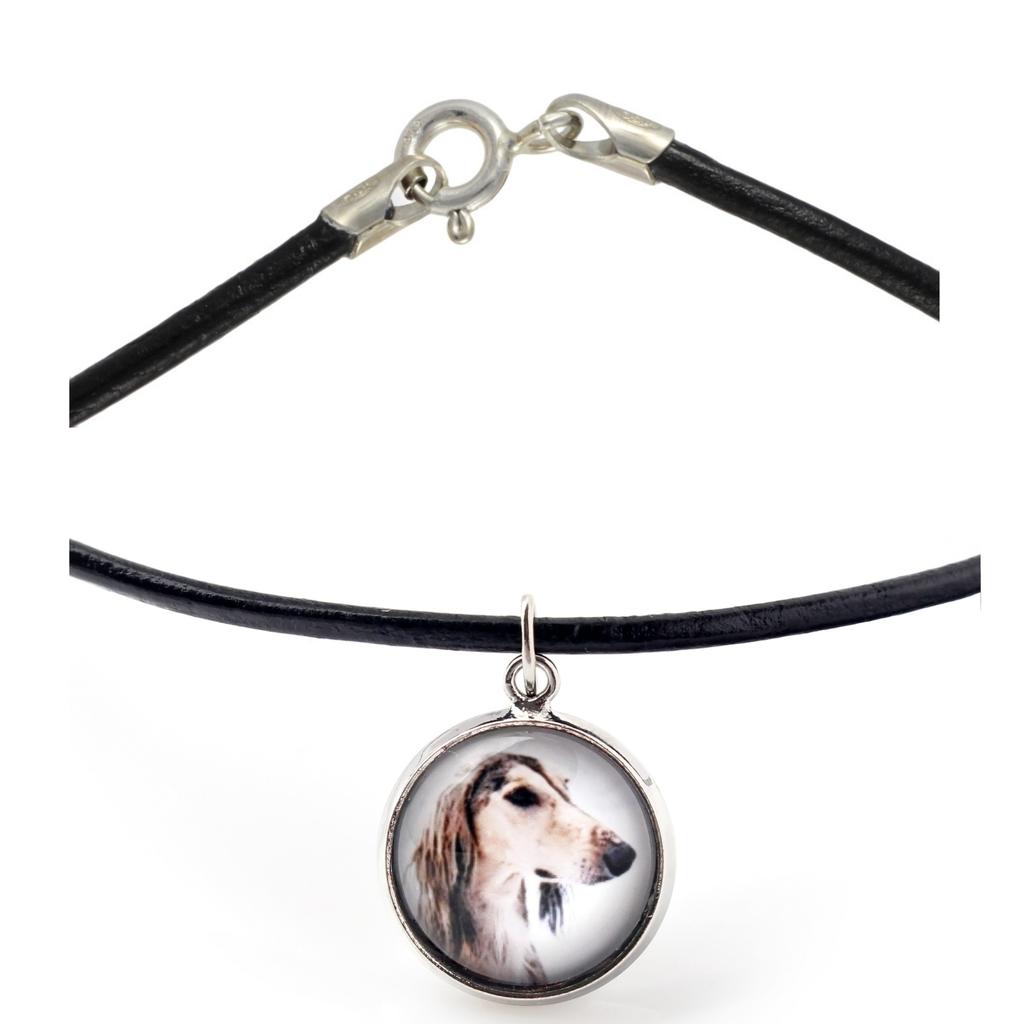 Saluki, Persian Greyhound, Arabian hound, Gazelle hound – Necklace in a box, elegant decoration | Art-Dog