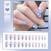 Press On Acrylic Fake Nails Set with Glue High Quality Handmade Nail Extension French Tips Woman False Short Nails Press Ons