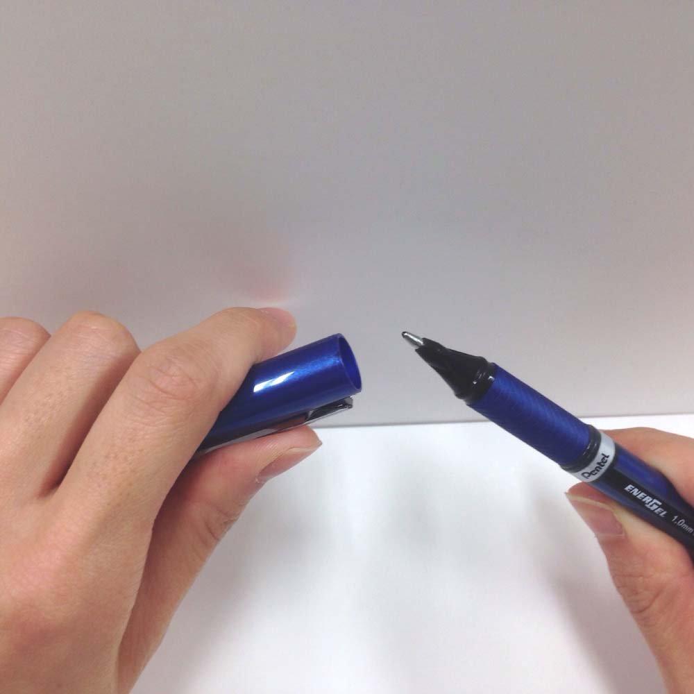 Pentel Gel Ink EnerGel Euro Ballpoint Blue 10 Pens Pen, 1.0mm, Barrel, BL30-C,