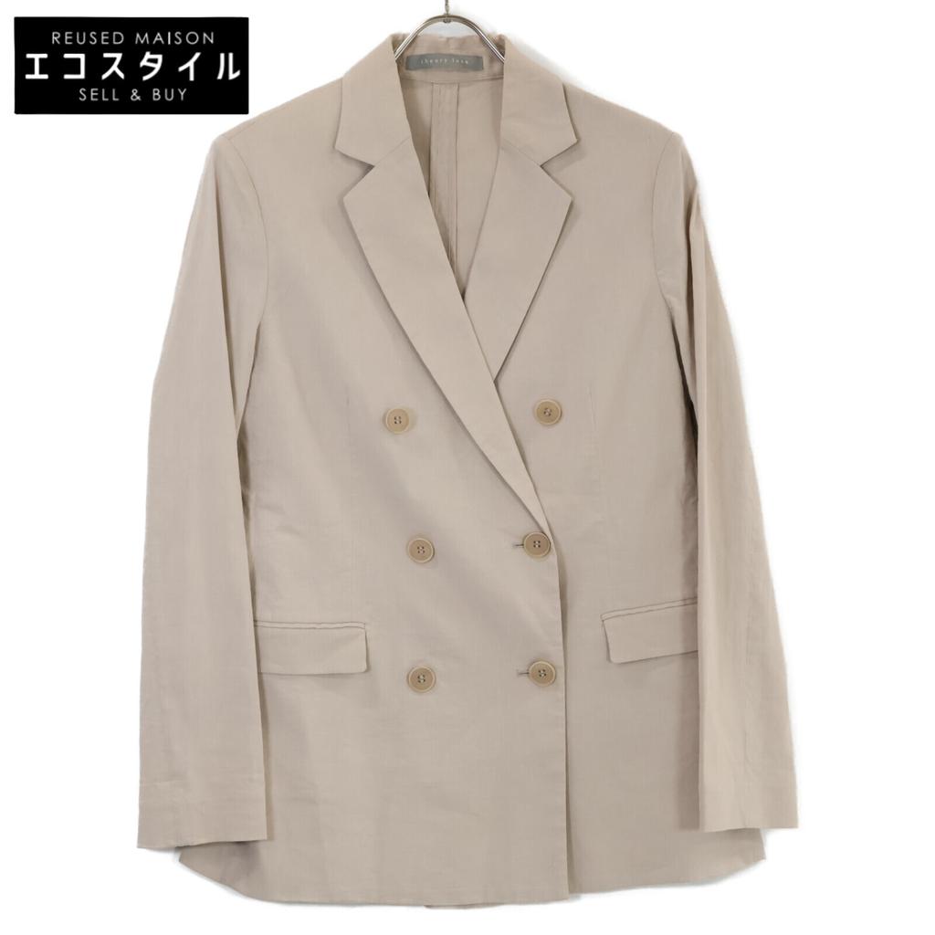 theory luxe 03-1204101 Linen double tailored jacket Jacket 38 beigeUsed