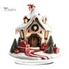 Sturdy Seasonal Shelf Decorations Winter Christmas Tree Cottage Table Decoration, Double Sided Acrylic Xmas Cabin Ornament Indoor Atmosphere