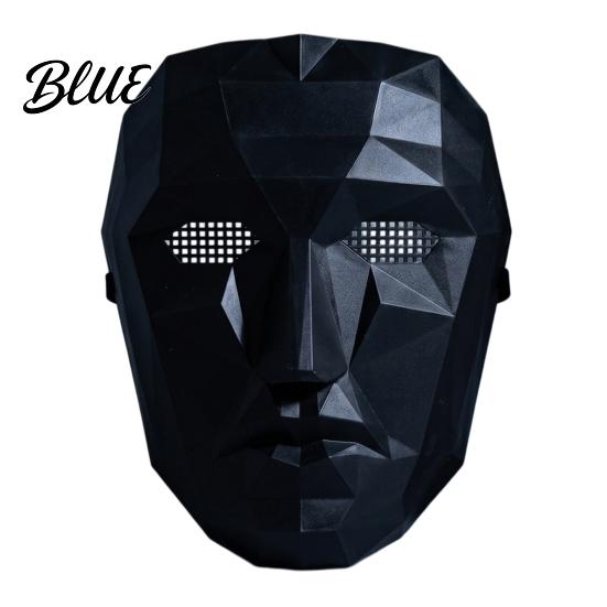 Halloween Mask Geometric Mask Polygonal Cool Party with Mesh Eyes Breathable Vision Black White Cosplay for Masquerade Costume Accessory