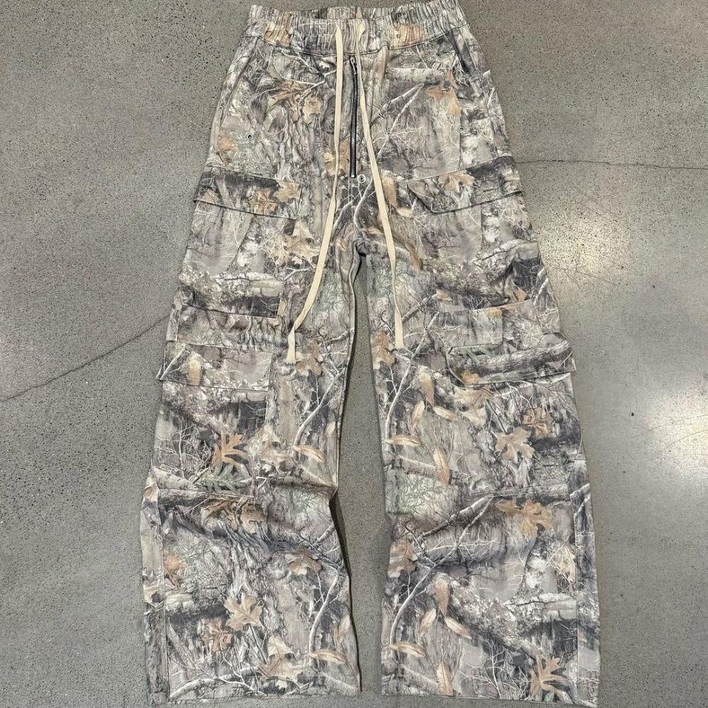 RogueWave Stylish Multi-pocket Camouflage Cargo Pants American Retro Straight Leg Loose Casual Pants Harajuku Style Hip Hop Y2k Trousers