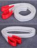 National Standard White Double Eye Lifting Sling, Hoist Crane Sling, 5/3/2 Ton Tow Strap